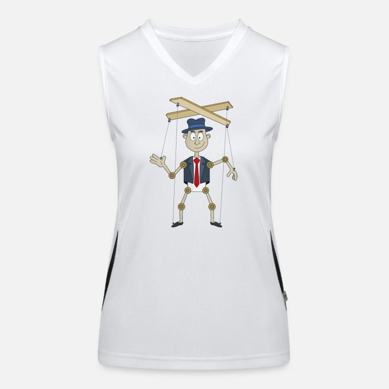 A fun puppet Women's Functional Contrast Tank Top