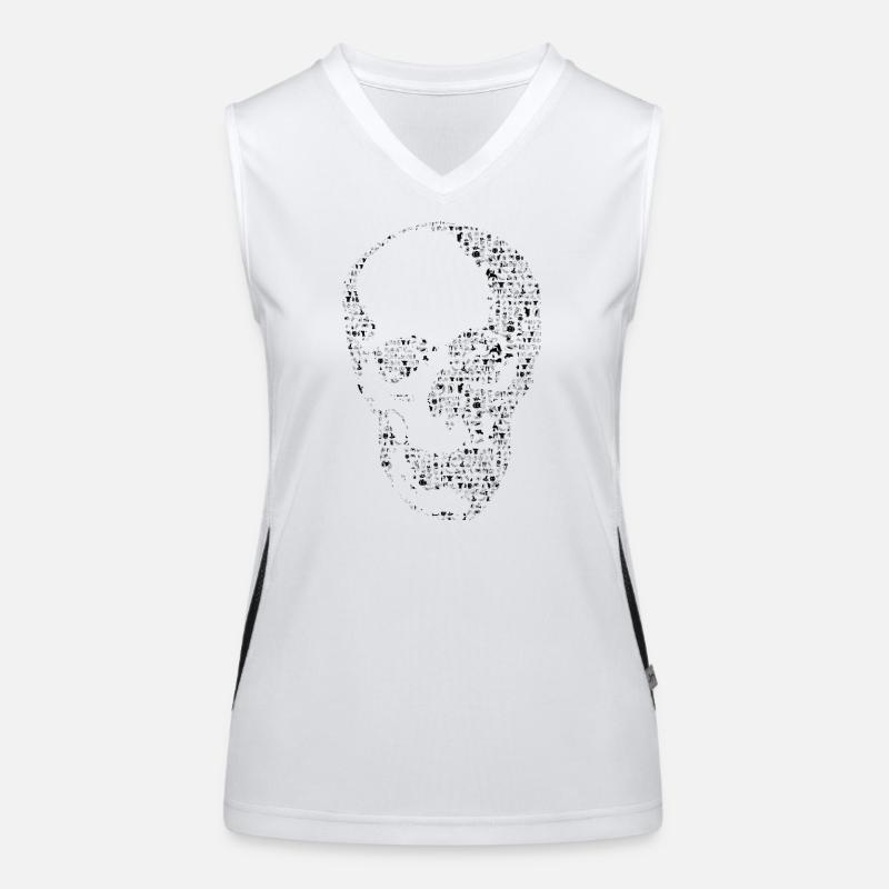 Schädel Funktionelles Kontrast-Tank Top für Frauen