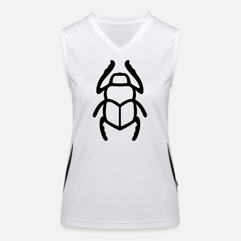 Skarabäus-Hieroglyphe Funktionelles Kontrast-Tank Top für Frauen