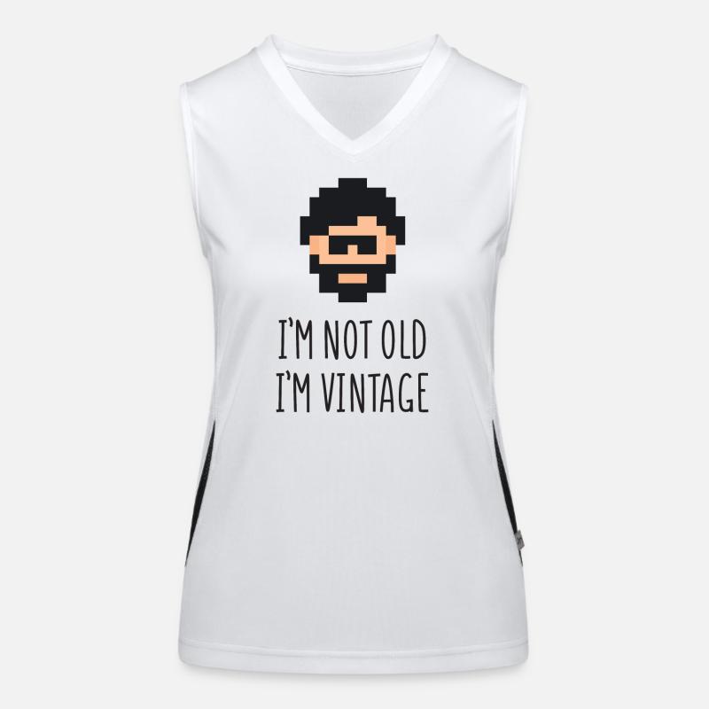 Ich bin nicht alt Ich bin Vintage Funktionelles Kontrast-Tank Top für Frauen