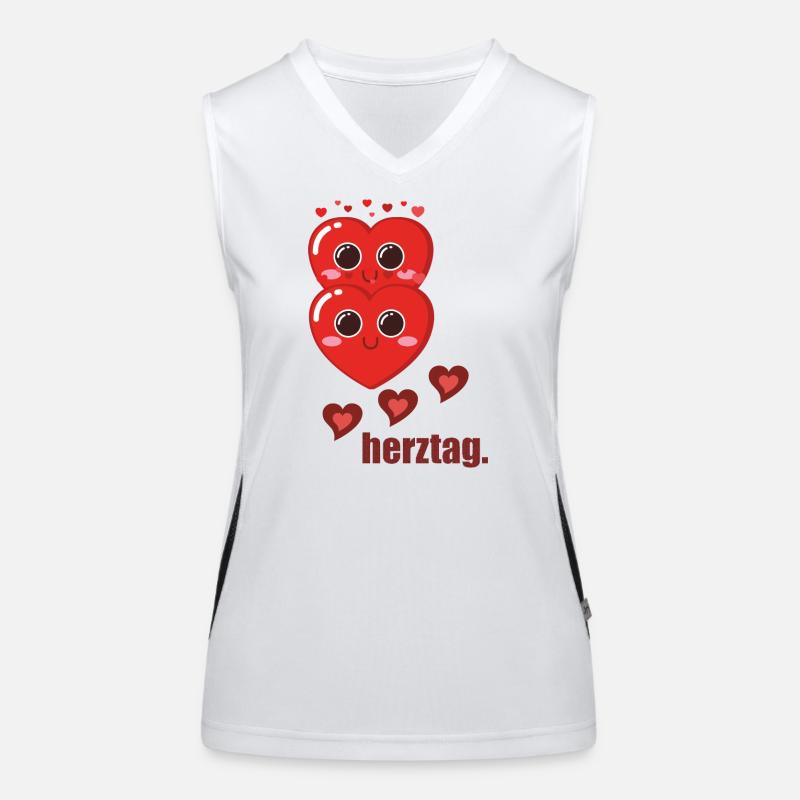 herztag Valentinstag Funktionelles Kontrast-Tank Top für Frauen