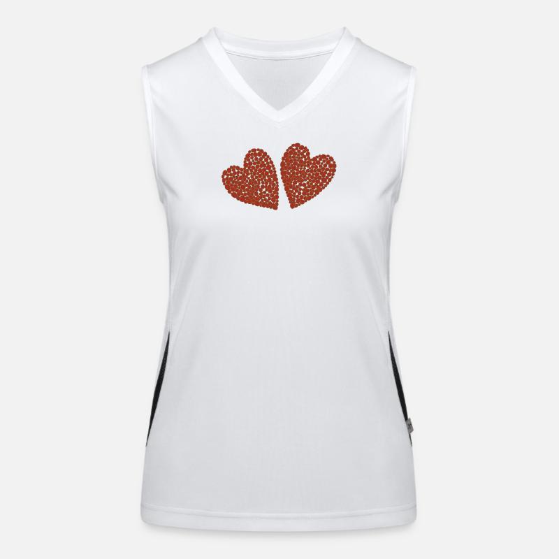 herzen doppelt Funktionelles Kontrast-Tank Top für Frauen