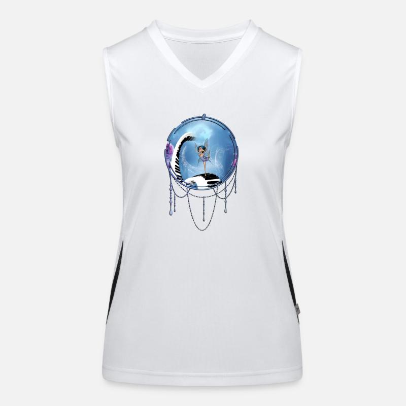 Dancing in the moonlight on the piano Women's Functional Contrast Tank Top