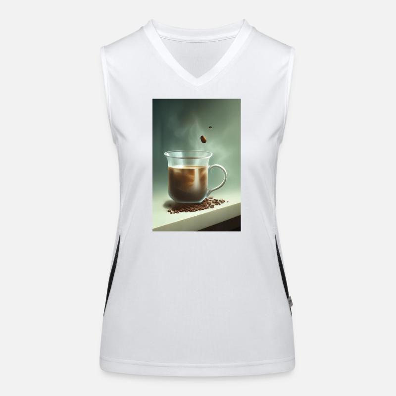 Coffee, coffee beans Women's Functional Contrast Tank Top