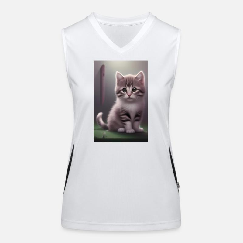Bébé chat Débardeur respirant contrasté Femme