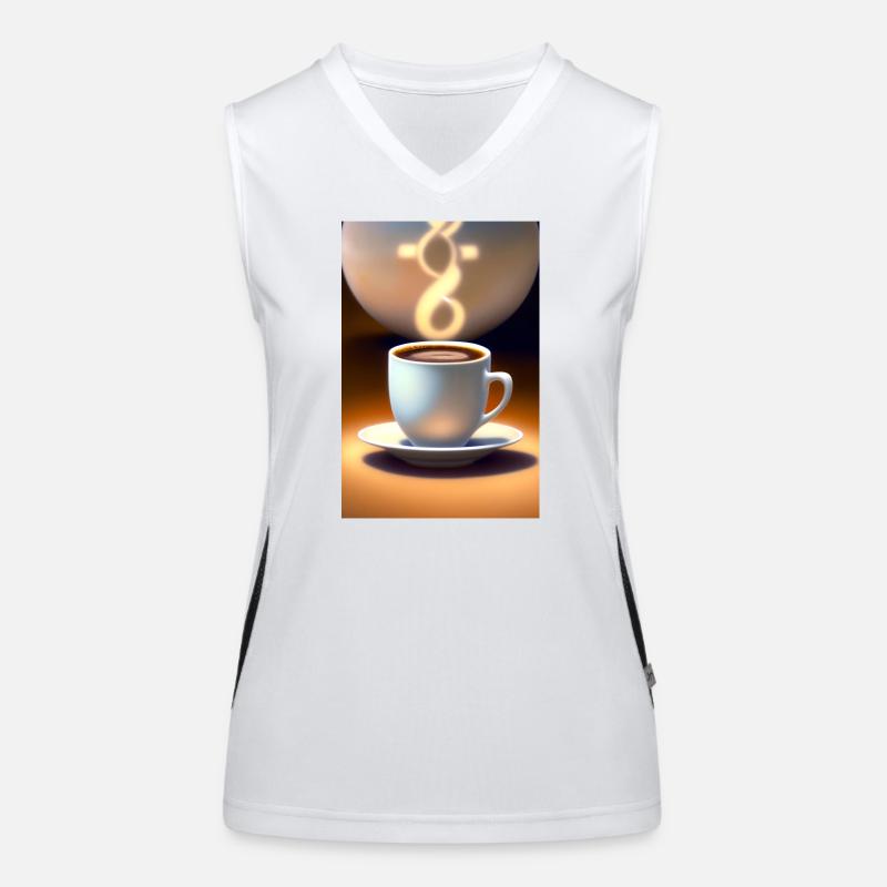 Kaffee, Kaffeebohnen Funktionelles Kontrast-Tank Top für Frauen