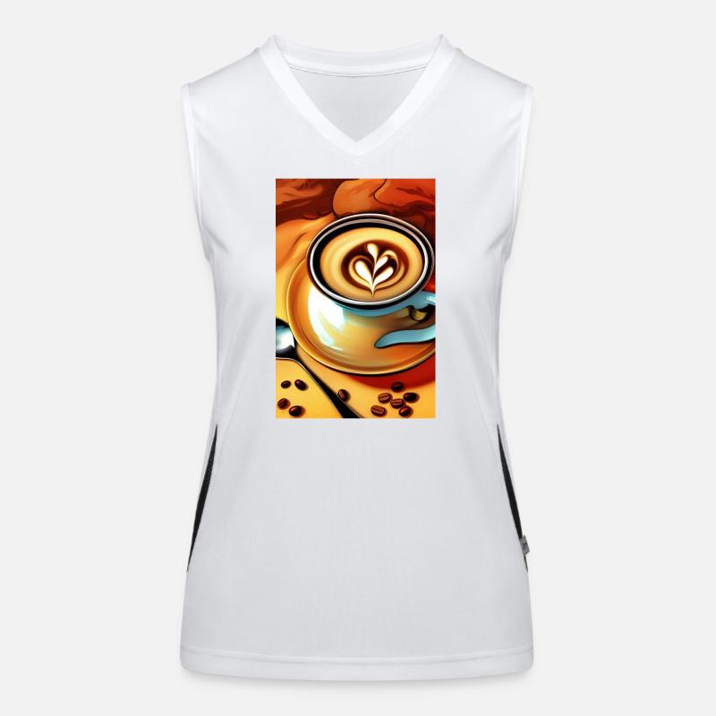 Coffee, coffee beans Women's Functional Contrast Tank Top