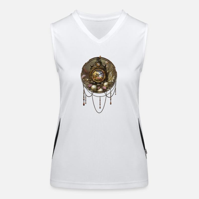 Die Steampunk-Ästhetik Funktionelles Kontrast-Tank Top für Frauen