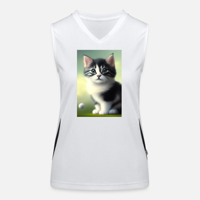 Baby Katze Funktionelles Kontrast-Tank Top für Frauen