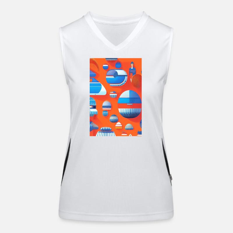 Abstrakte Kunst Funktionelles Kontrast-Tank Top für Frauen