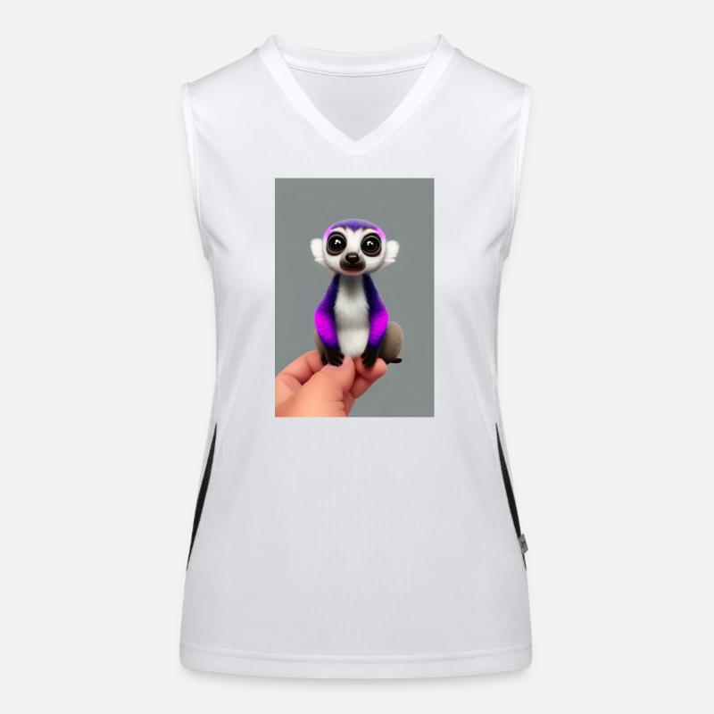 Lemur Affe Funktionelles Kontrast-Tank Top für Frauen