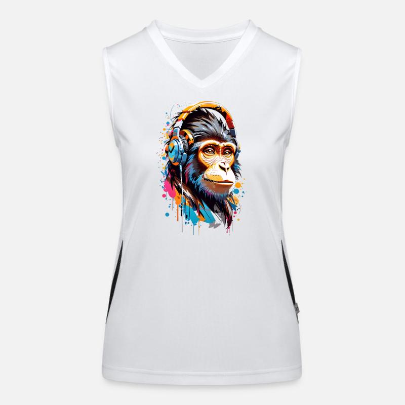 Coole Affe Funktionelles Kontrast-Tank Top für Frauen