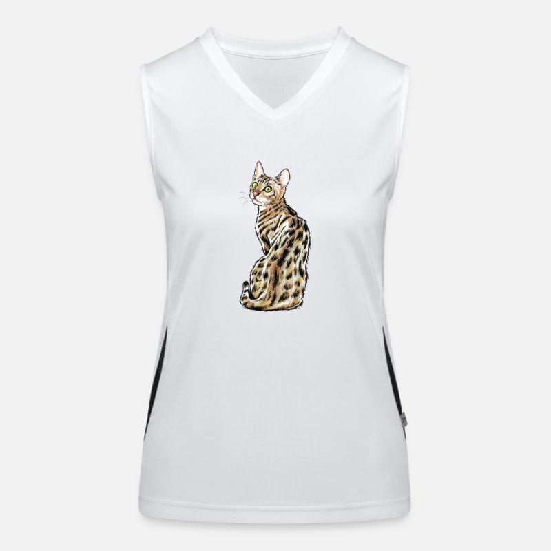 Bengal Katze Funktionelles Kontrast-Tank Top für Frauen