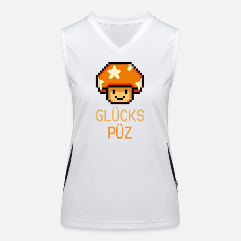 Glückspüz - Lucky Guy, Dialecte, Pixel Débardeur respirant contrasté Femme