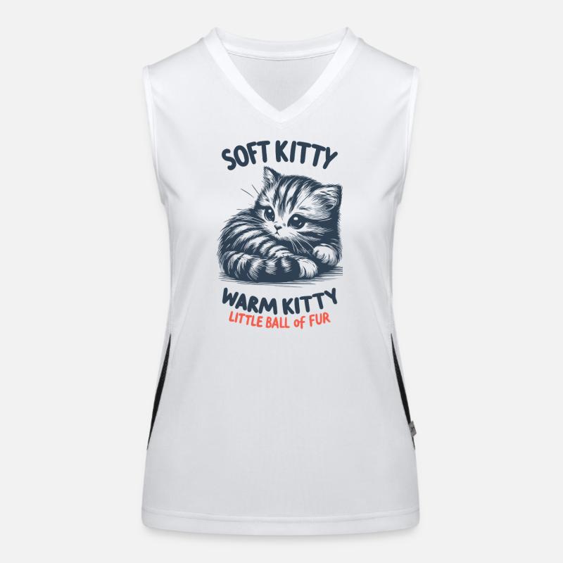 Weiches Kätzchen Funktionelles Kontrast-Tank Top für Frauen