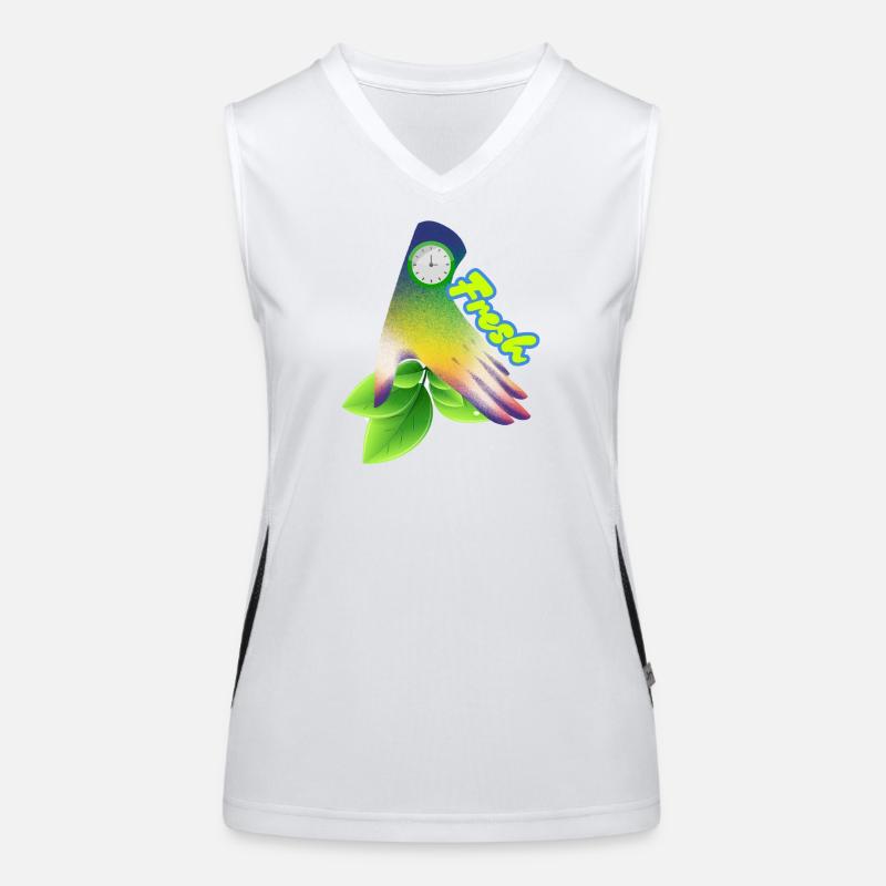 Design der frischen Gradient-Blattuhr Funktionelles Kontrast-Tank Top für Frauen