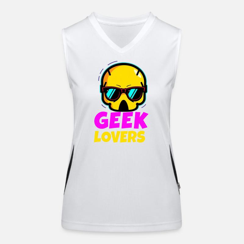 Geek Lovers - Women's Functional Contrast Tank Top - white/black