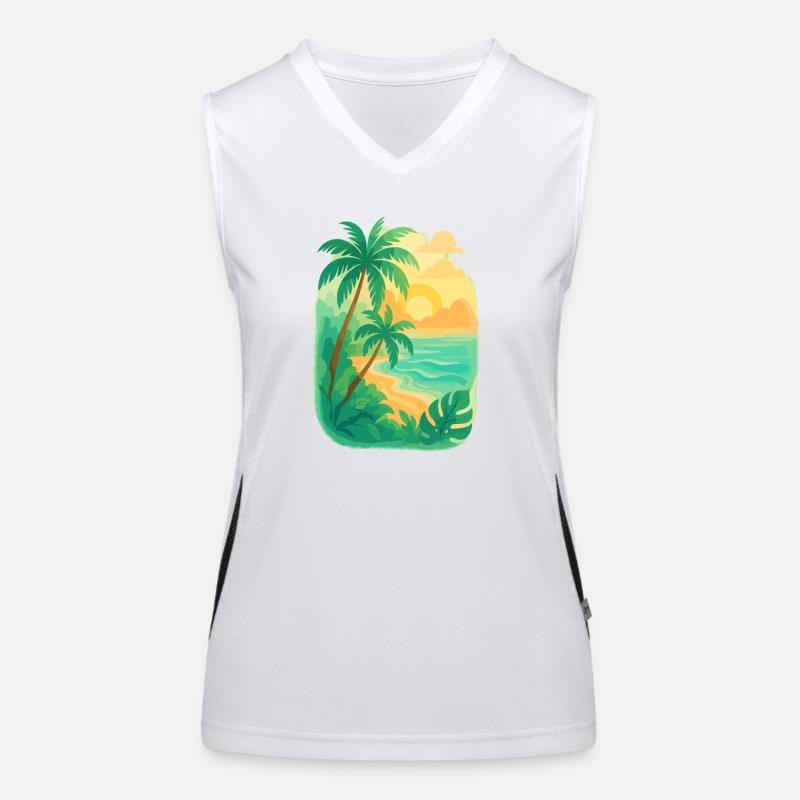 Tropenruhe Funktionelles Kontrast-Tank Top für Frauen