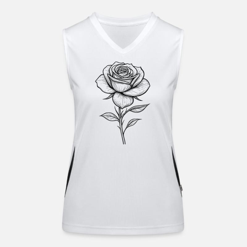 Rose transparent Funktionelles Kontrast-Tank Top für Frauen