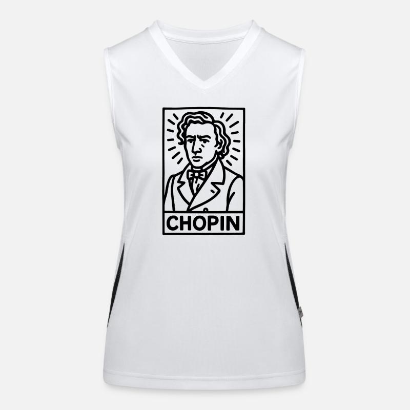Frédéric Chopin Funktionelles Kontrast-Tank Top für Frauen