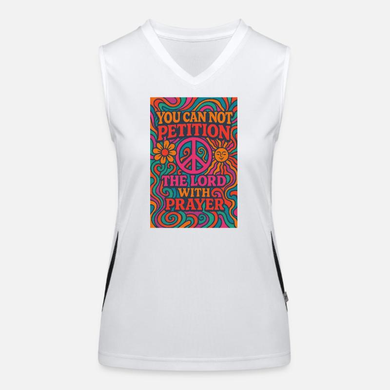 Prayer 2 - Women's Functional Contrast Tank Top - white/black