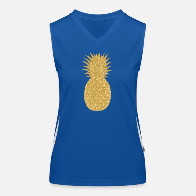 Ananas doré | Ananas doré Elegance Débardeur respirant contrasté Femme