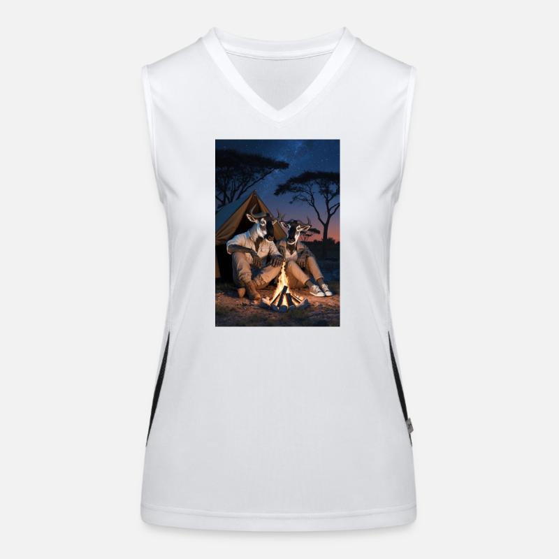 Wildebeest Humanoid Pair Women's Functional Contrast Tank Top