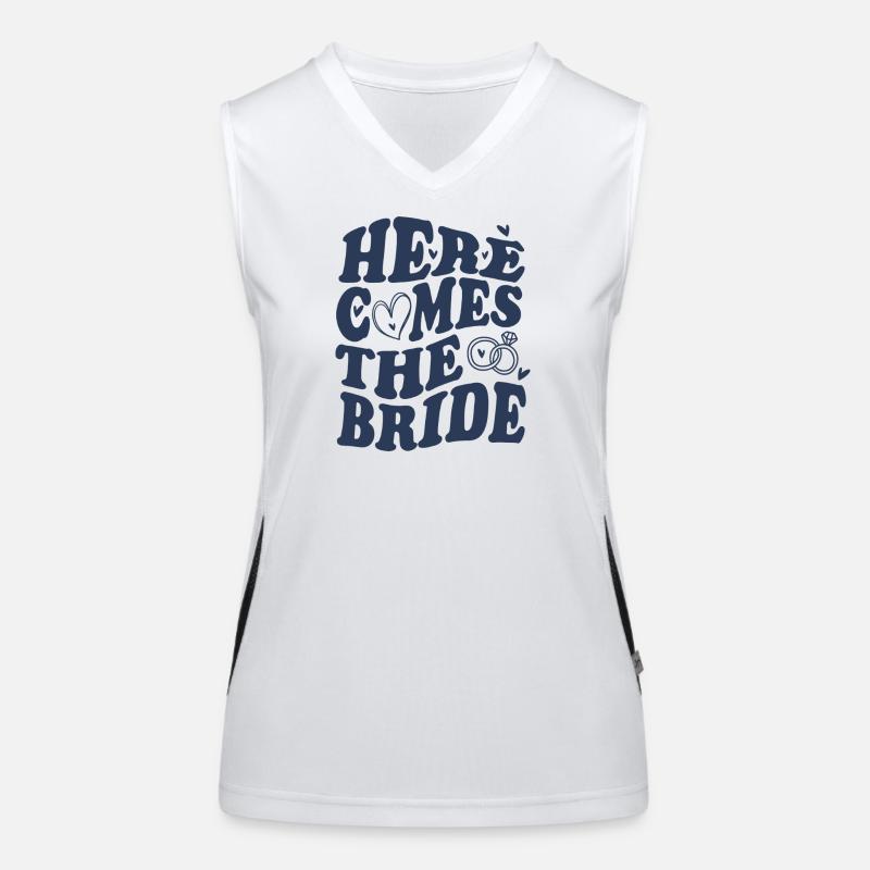Here Comes the Bride – Mariage Débardeur respirant contrasté Femme