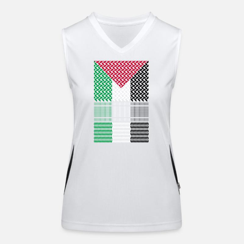 Palestinian flag Women's Functional Contrast Tank Top