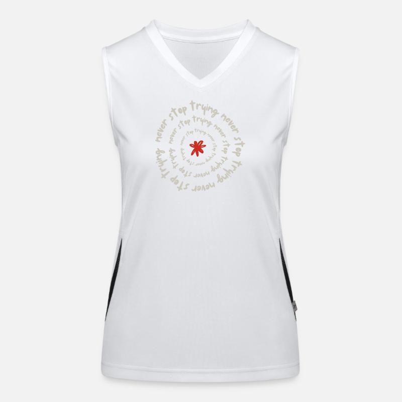 Never stop trying Women's Functional Contrast Tank Top