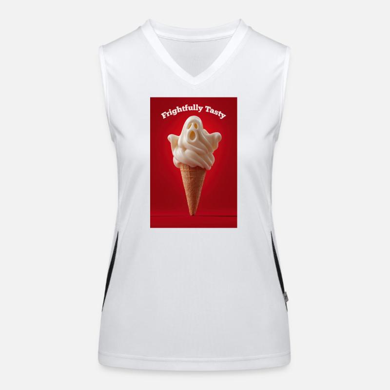 Frightfully Tasty Ghost Cone Women's Functional Contrast Tank Top
