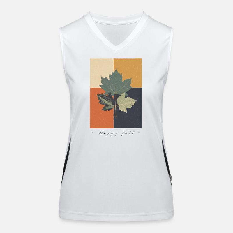 Autumn Botanicals Grid Women's Functional Contrast Tank Top