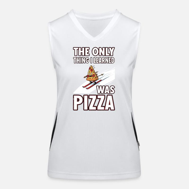 Pizza on skis lesson Women's Functional Contrast Tank Top