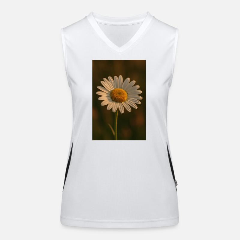 Natur - Blumen - Gänseblümchen Funktionelles Kontrast-Tank Top für Frauen