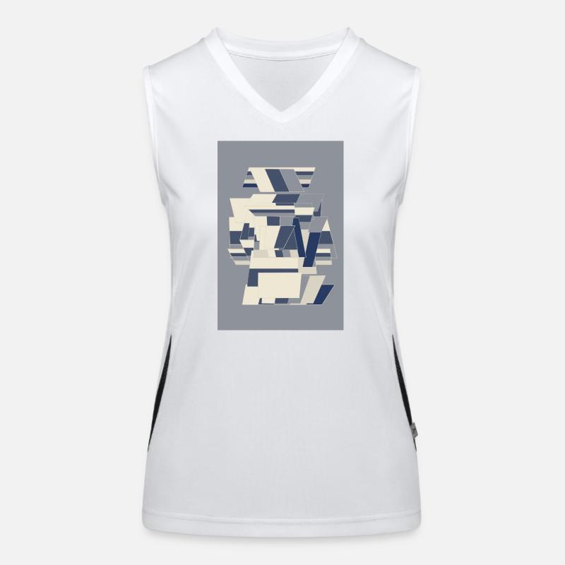 Blue Robot Warrior Funktionelles Kontrast-Tank Top für Frauen