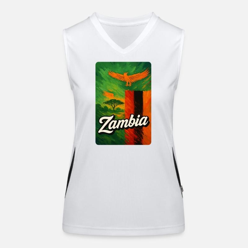 Zambia – Eagles over Africa's expanses Women's Functional Contrast Tank Top