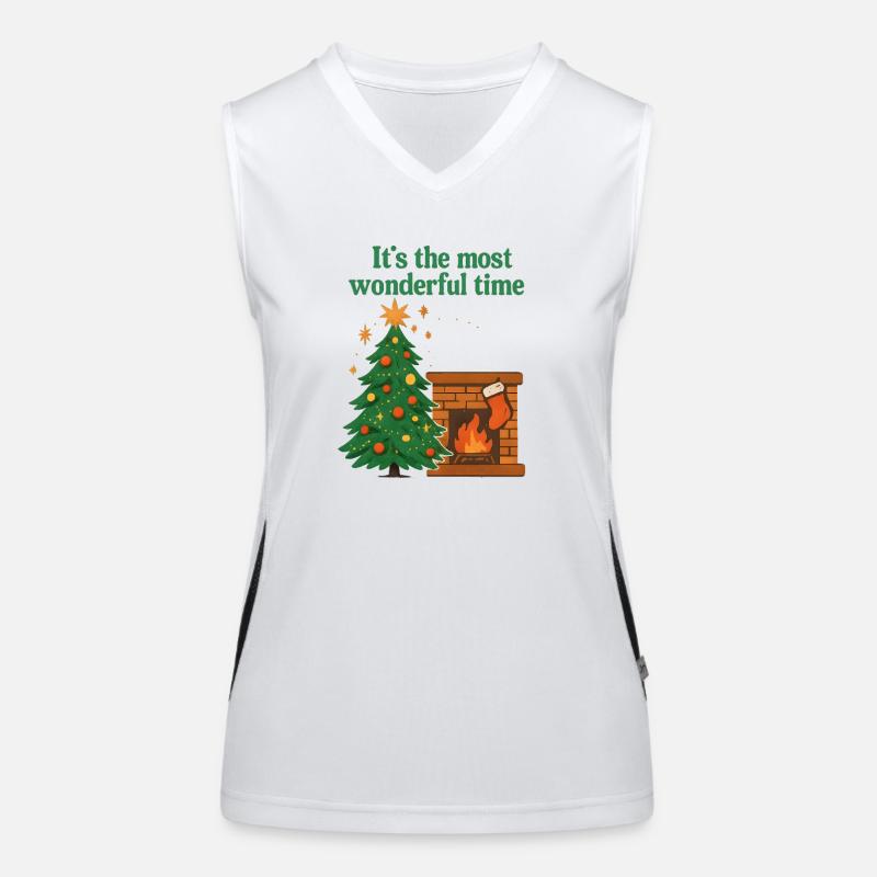 Weihnachtsbaum Christmas tree - wunderful time Funktionelles Kontrast-Tank Top für Frauen