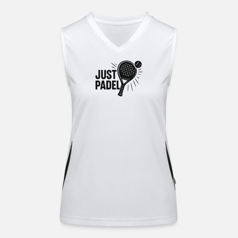 Just Padel Logo Silhouettes Women's Functional Contrast Tank Top