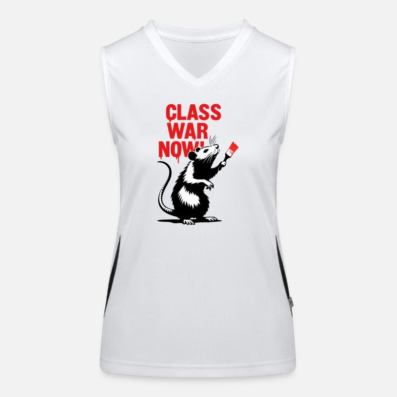 Provocative rat graffiti Women's Functional Contrast Tank Top