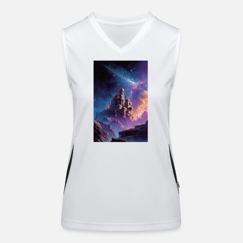Nebula Castle in Starry Realm Women's Functional Contrast Tank Top