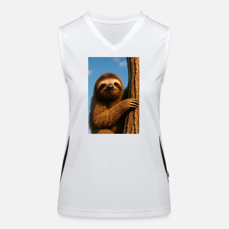 Sunlit sloth tree Women's Functional Contrast Tank Top