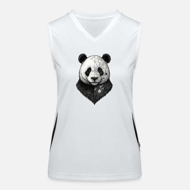 Panda Semi Geometric Technology Women's Functional Contrast Tank Top