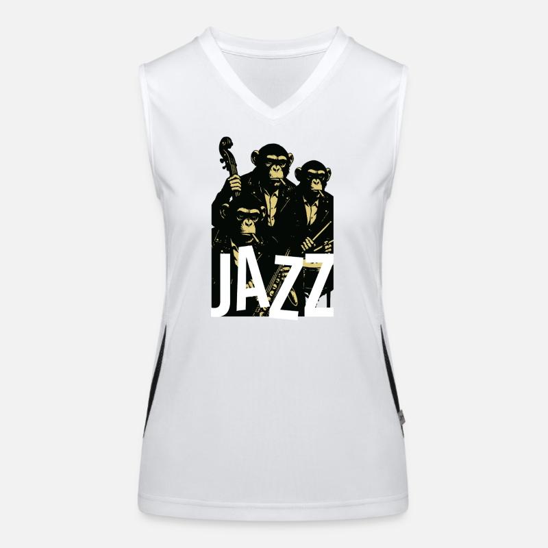 Jazz-Schimpansenquartett Funktionelles Kontrast-Tank Top für Frauen