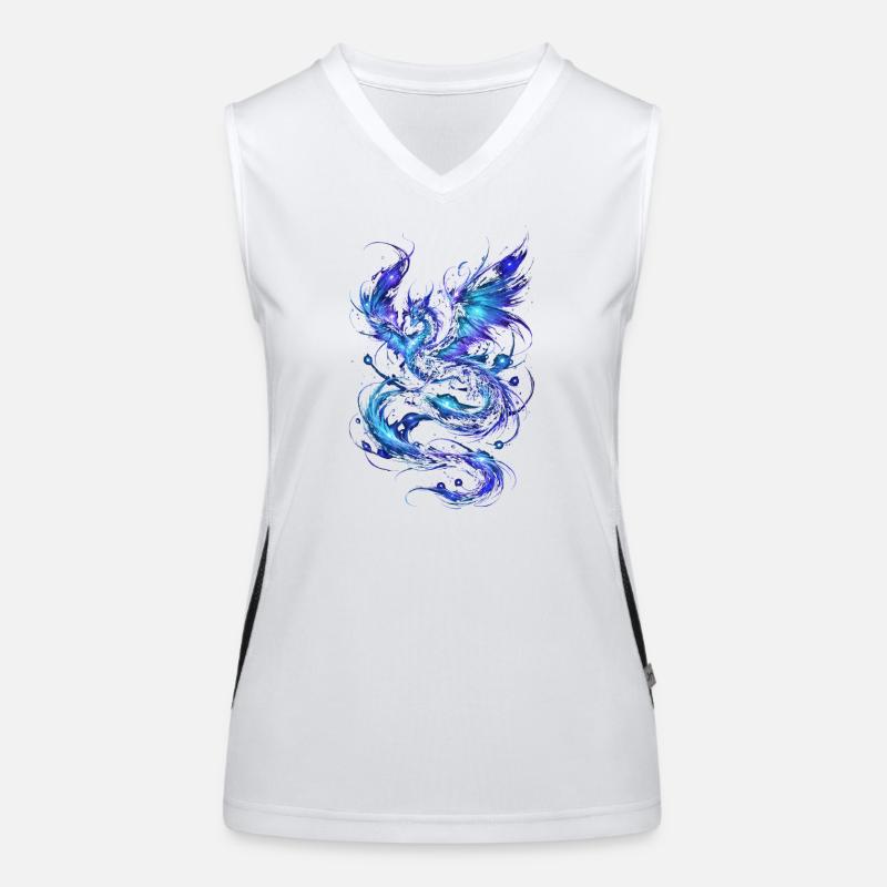 Blue Starfire Dragon Women's Functional Contrast Tank Top