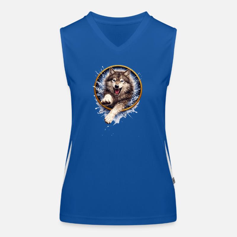 Wolfsring Spritzangriff Funktionelles Kontrast-Tank Top für Frauen