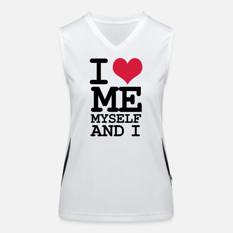 Je m’aime moi-même et je - Humour Débardeur respirant contrasté Femme