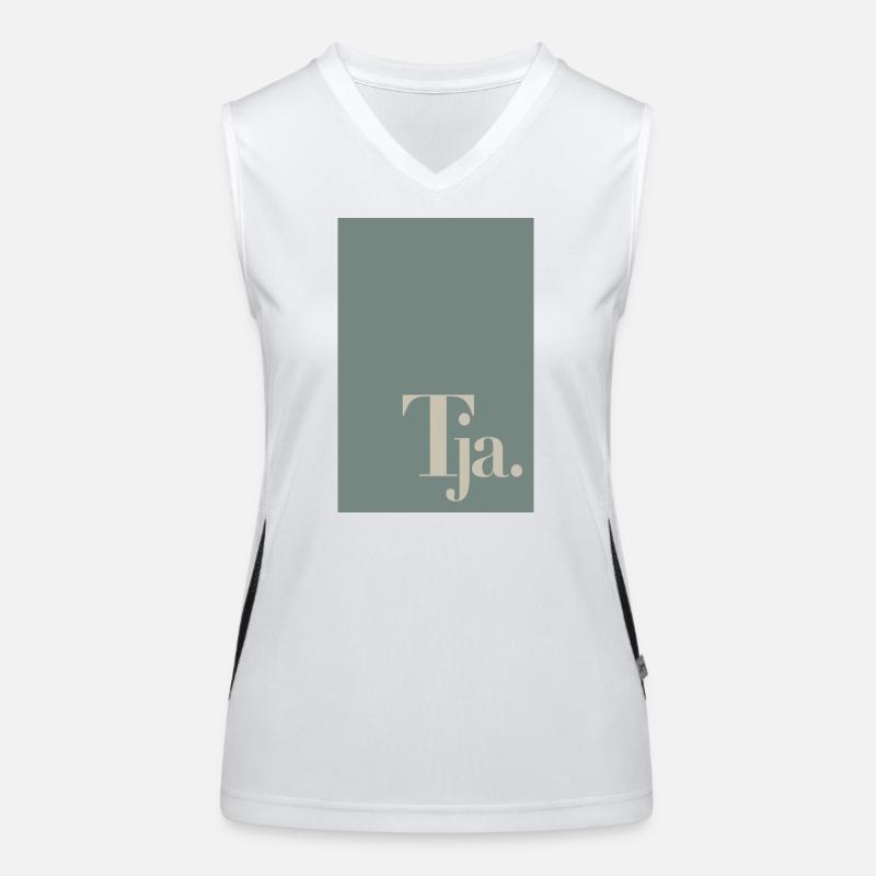 Minimal Poster with Word Art "Well" Women's Functional Contrast Tank Top