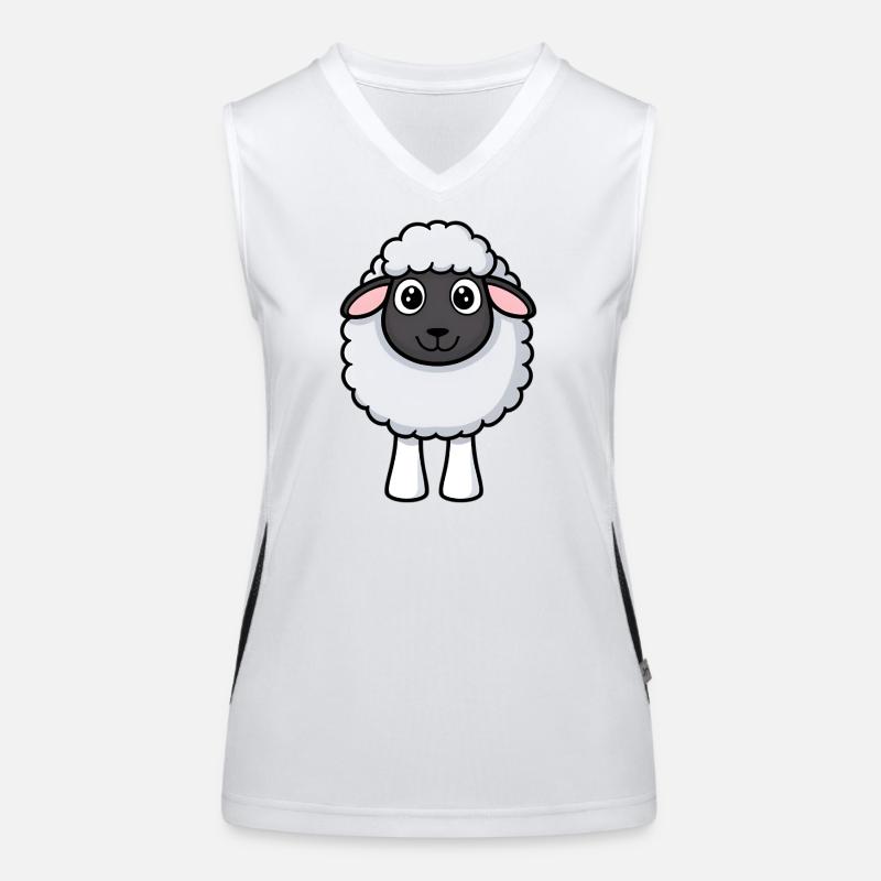 Design de câlins moutons poillés Débardeur respirant contrasté Femme