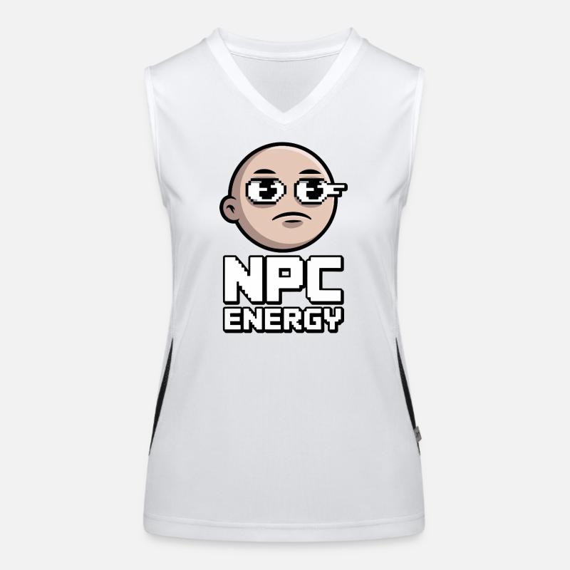 Pixel Pop d’énergie NPC Débardeur respirant contrasté Femme