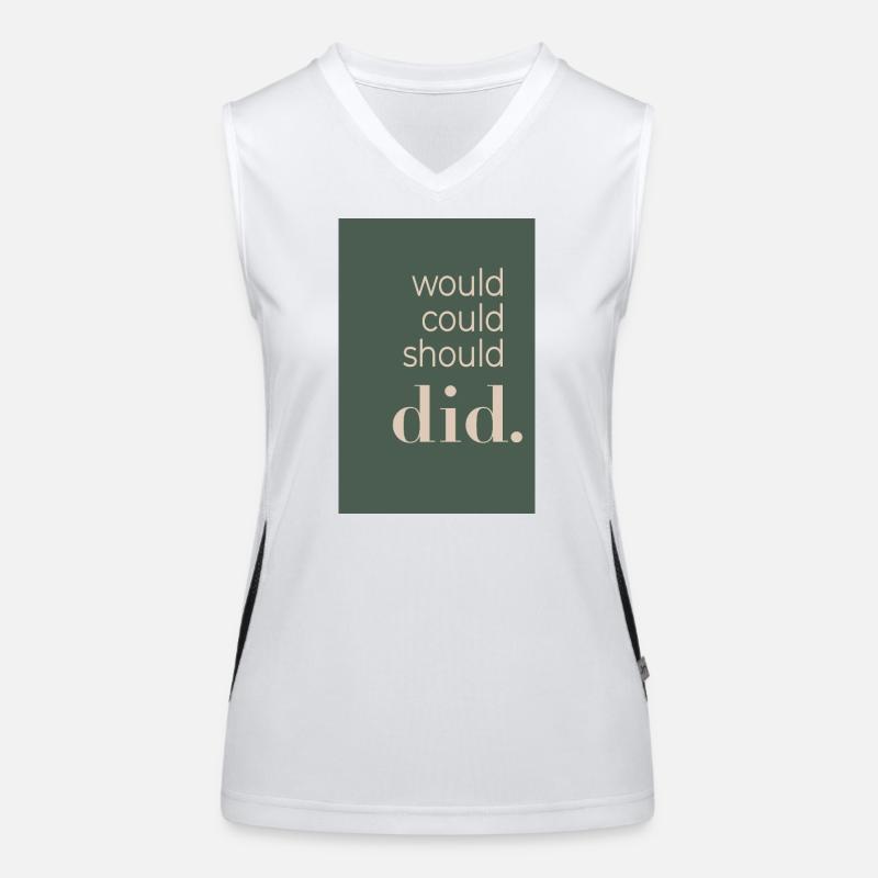 Would Could Should Did  Funktionelles Kontrast-Tank Top für Frauen